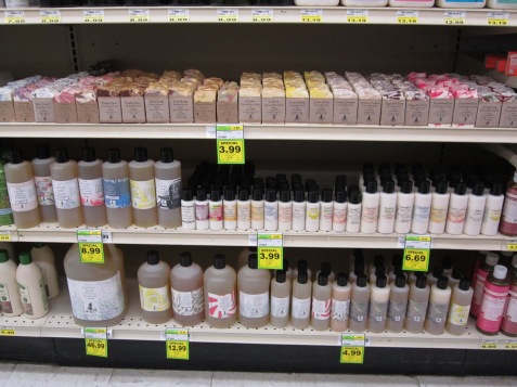 All of our soaps and lotions at Yokes Fresh Market in Ponderay Idaho.